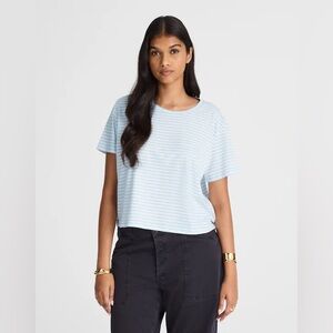 Madewell The Boxy-Crop Tee in Soft Slub- NWT L